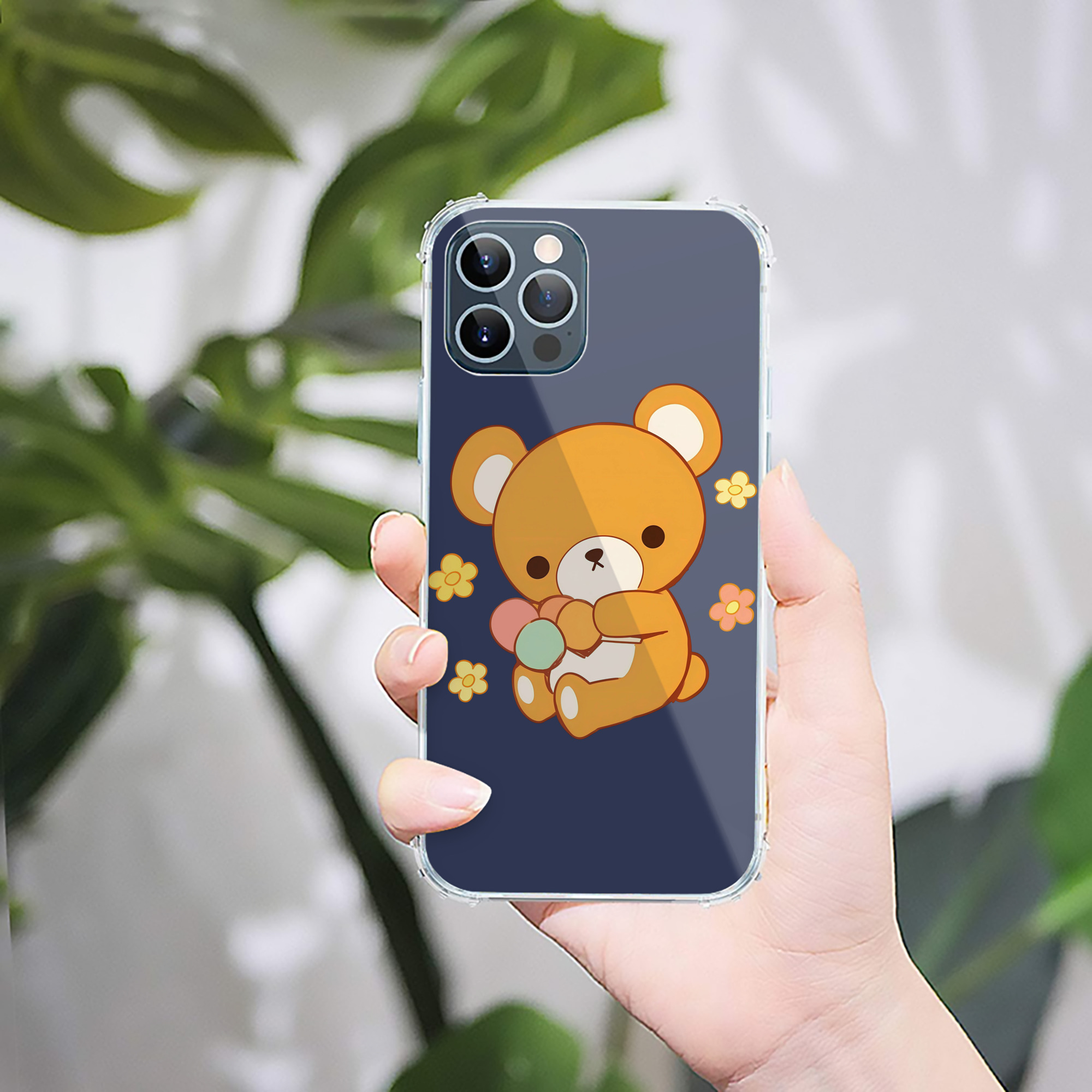 （画像用） リラックマ リラックマ キイロイトリ Rilakkuma Korilakkuma Kiiroitori 【iPhone 12シリーズ対応】透明スマホケース（クリアソフトケース）